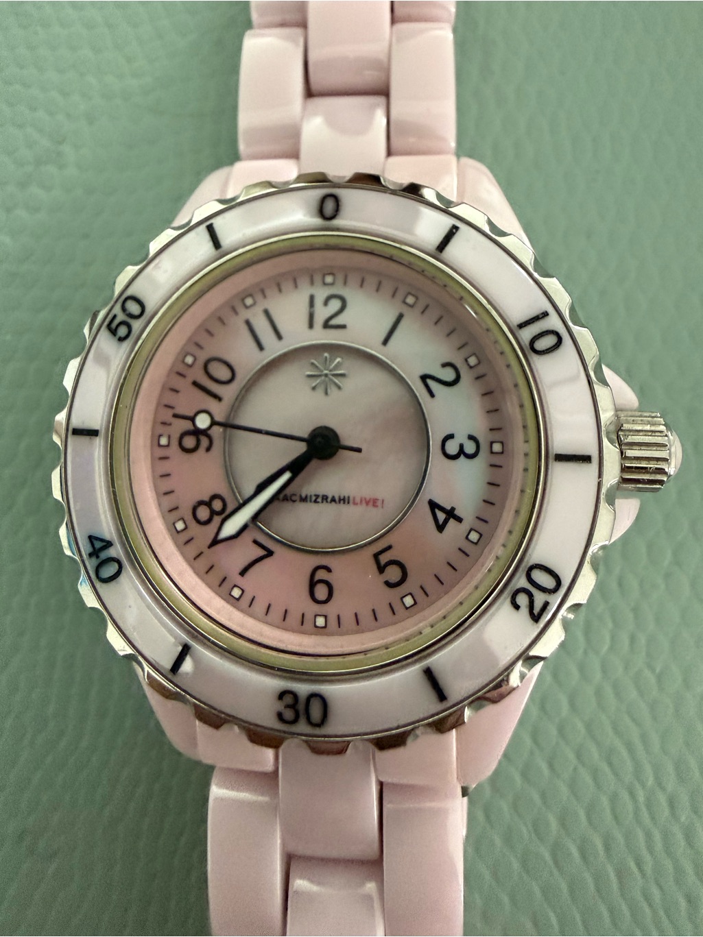 Issac Mizrahi MotherOfPearl Dial Watch